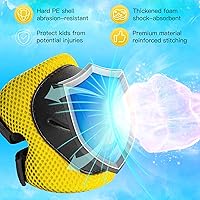 Vista 2 de Juego de protección para niños, rodilleras para niños de 3 a 14 años, rodilleras y coderas con protectores de muñeca 3 en 1 para patinaje, ciclismo