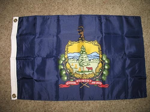 Miniatura 1 de Bandera de Vermont State de nailon, 2 x 3 pies x 3 pies