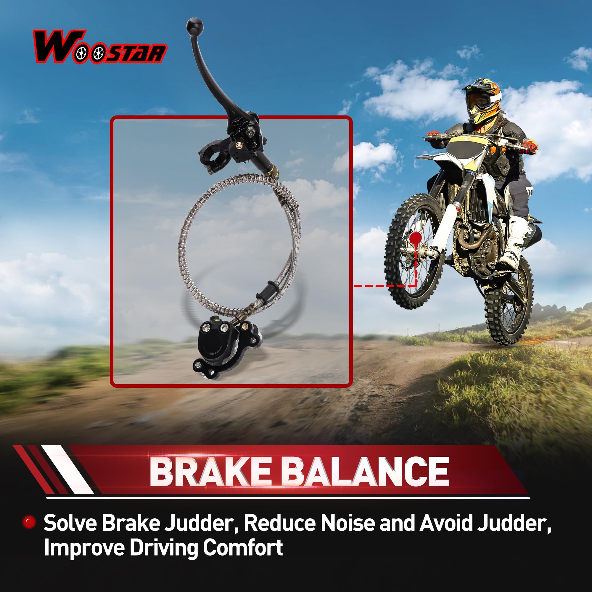 Cavo Freno Posteriore Per Dirt Bike 47cc 49cc - Lunghezza 1000 Mm, Con Vite Regolabile - Foto 9