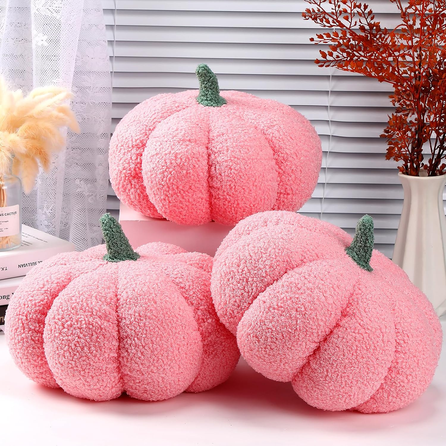 Namalu 3 Pcs Thanksgiving Pumpkin Throw Pillow Cushion 3D