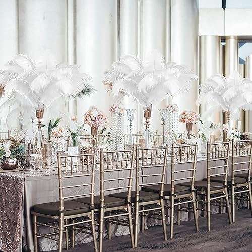 Miniatura 6 de 30 plumas de avestruz naturales grandes a granel de 16 a 18 pulgadas para centros de mesa para bodas, centros de mesa, decoración del hogar,