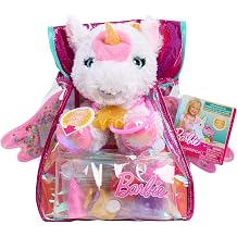 Barbie Unicorn Pet Bag - 8 Piece Role Play Set with Pet Unicorn Stuffed Animal, for Kids Ages 3 and Up