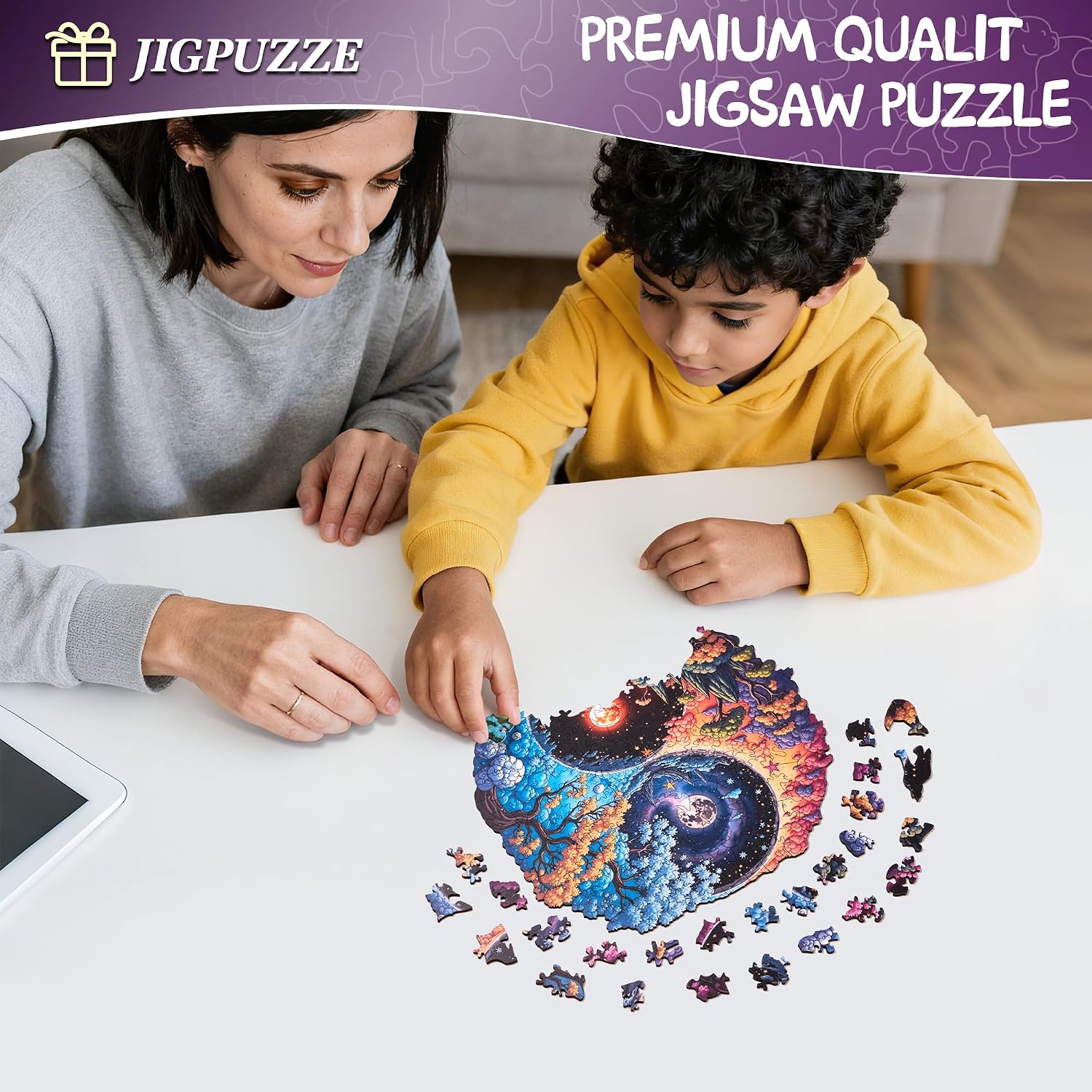Wooden Puzzles for Adults - Yinyang Tree of Life Wooden Puzzl (Yinyang Tree, Large)