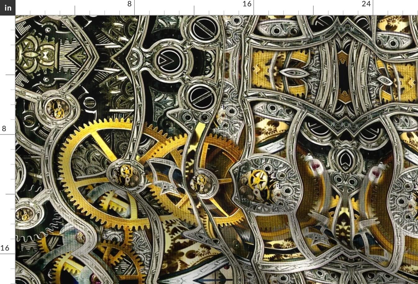 Spoonflower Fabric - Gears Steampunk Clock Time Abstract Printed on Minky Fabric by The Yard - Sewing Baby Blankets Quilt Backing Plush