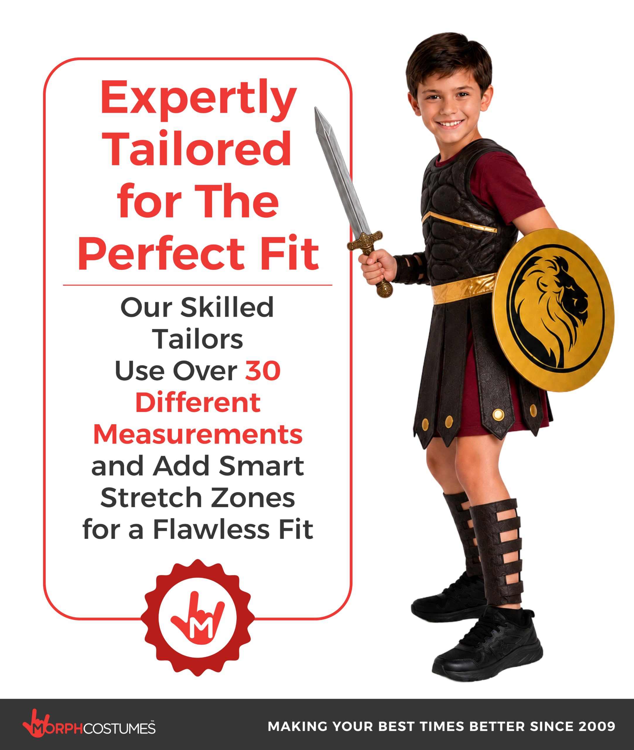 Fun Shack Costume Gladiatore Bambino, Costume Romano Halloween Bambino