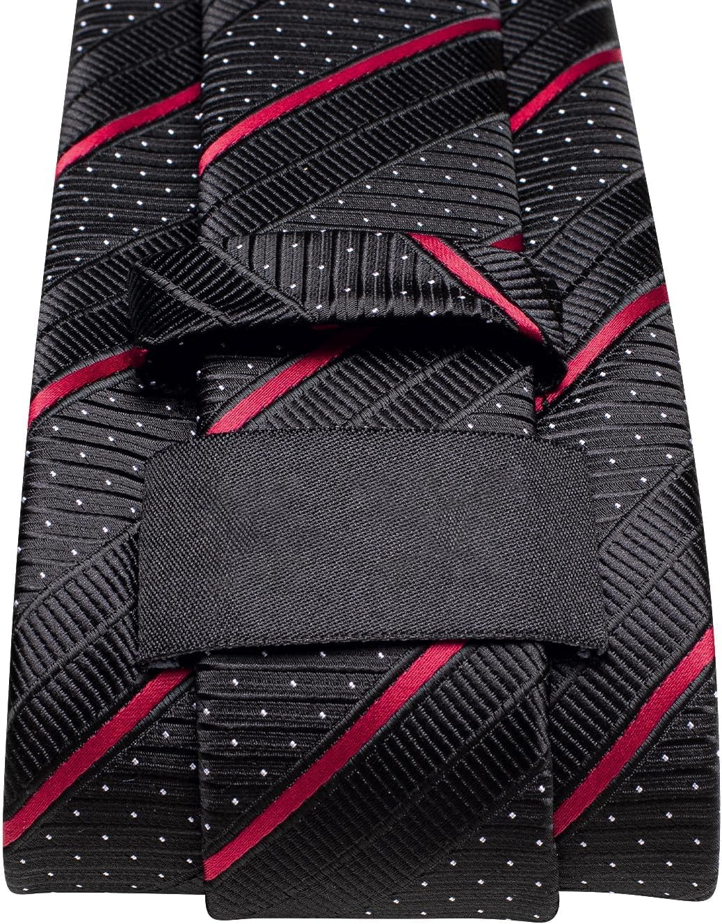 Dubulle Mens Paisley Striped Tie and Handkerchief Cufflinks Tie Set for Men Wedding Business Formal - Image 5