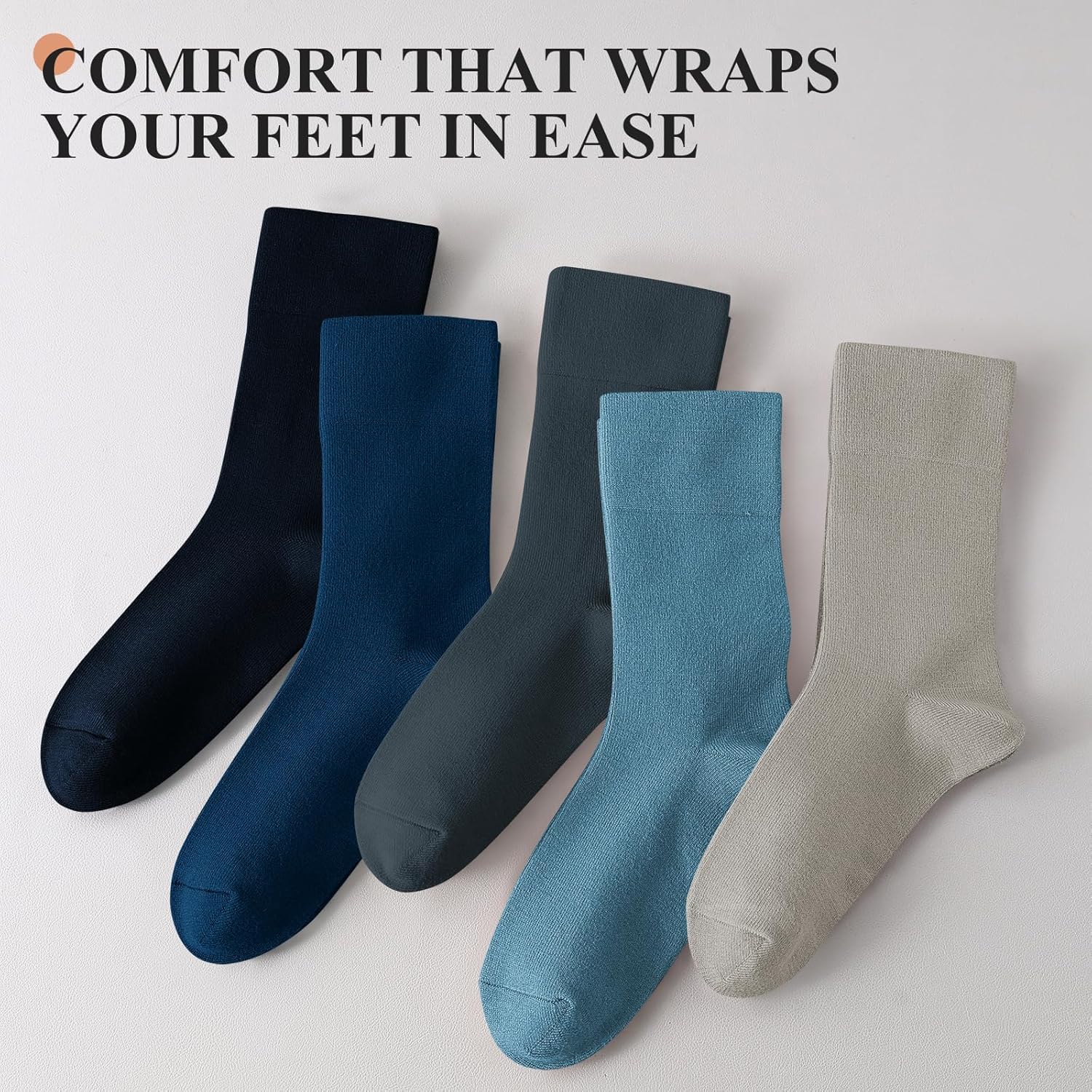 Womens Viscose Bamboo Crew Socks Casual Calf Dress Socks Soft Above Ankle Sock 3-5 Pairs - Image 6