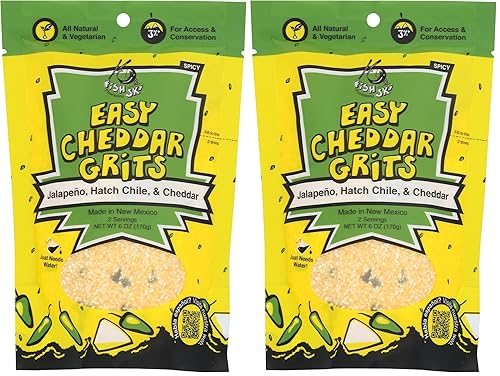 FishSki Provisions Easy Cheddar Grits, 6 OZ (Pack of 2)