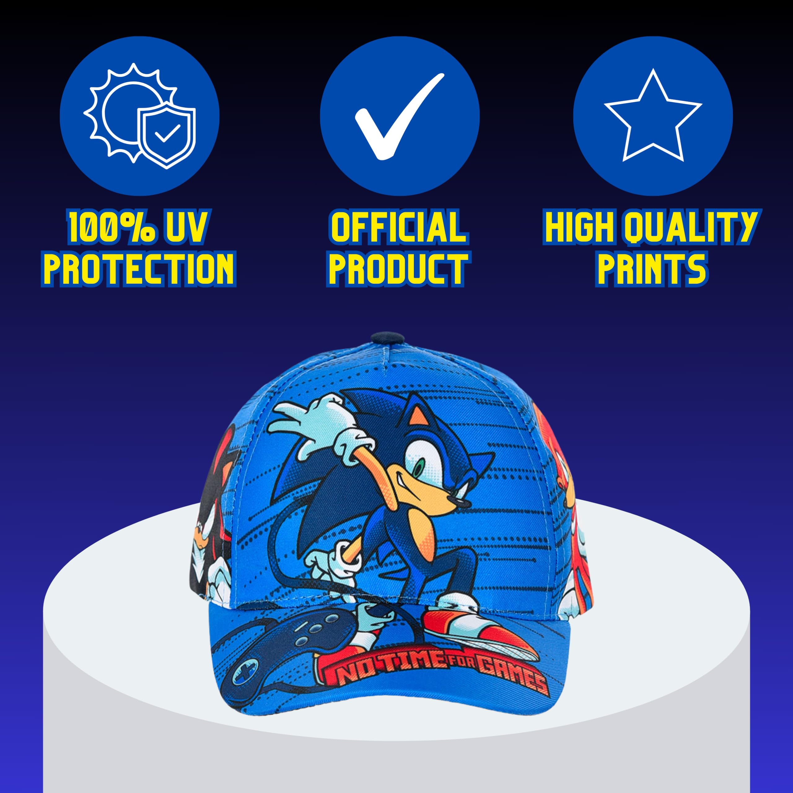 Sonic The Hedgehog Cappello Baseball per Ragazzi, Sonic Spike Shadow Dr Eggman Berretto Estivo Design Classico per Bambini