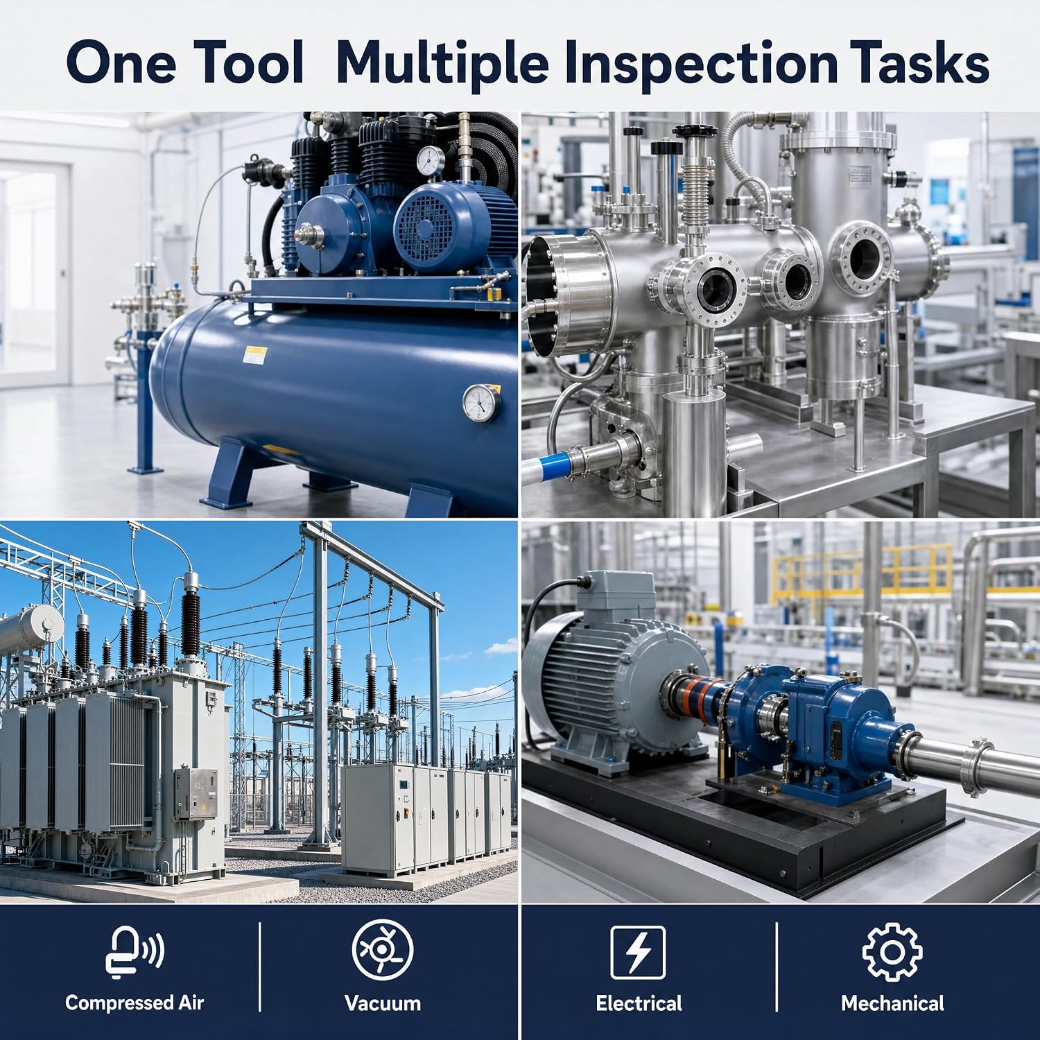 TD2e Kit Acoustic Camera with Extra Battery and Hard Case, 64 MEMS Microphone Acoustic Imager, Compressed Air & Vacuum System Leak Detection, 58°×45°FOV, 2kHz-100kHz for Industrial Maintenance thumbnail