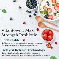 Vista 4 de Vitalitown Probióticos 120 Mil Millones de CFU 36 Cepas, con Prebióticos y Enzimas Digestivas No Perecedero Salud Digestiva y Apoyo