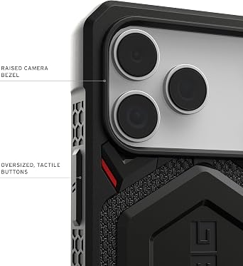 URBAN ARMOR GEAR UAG Designed for iPhone 17 Pro Max Monarch Pro Case Bundle with Metropolis Magnetic Wallet (Kevlar Black)