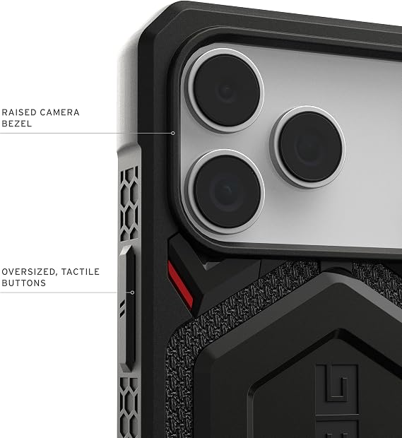 URBAN ARMOR GEAR UAG Designed for iPhone 17 Pro Max Monarch Pro Case Bundle with Metropolis Magnetic Wallet (Kevlar Black)