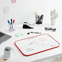 Tablă albă magnetică cu două fețe Velleda BIC, 30x44 cm, cu ramă roșie, pentru uz casnic 2