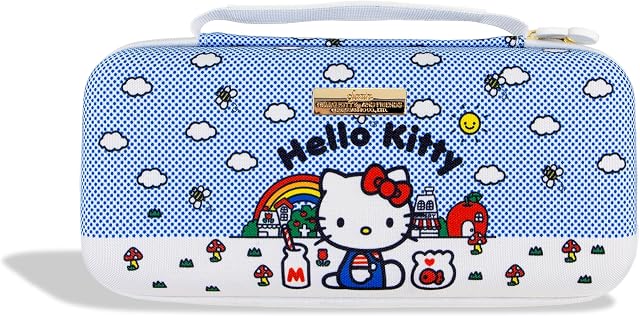 Sonix x Sanrio Carrying Case for Nintendo Switch 2, Switch 1, Lite, OLED, Protective Travel Case with Game Cartridge Storage | Good Morning Hello Kitty