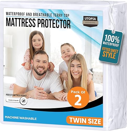 Miniatura 113 de Utopia Bedding - Protector de colchón impermeable tamaño Queen, funda de colchón Terry premium de 200 GSM, cubierta de cama suave y transpirable
