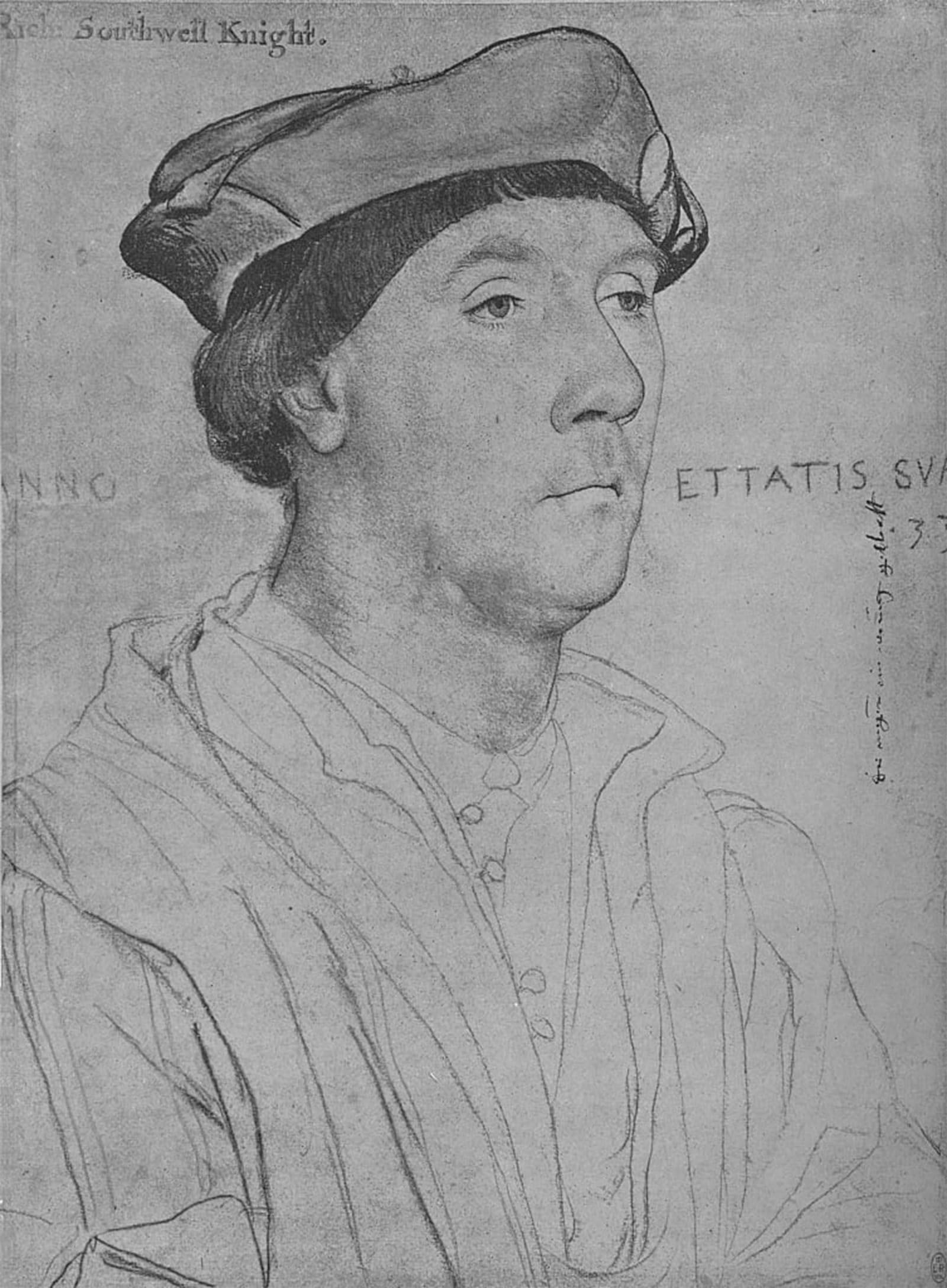 POSTERIIk Vintage Classic Picture Landscape Artwork Sir Richard Southwell by Hans Holbein the Younger Portrait Canvas Painting for Office Home Decor 60x90cm