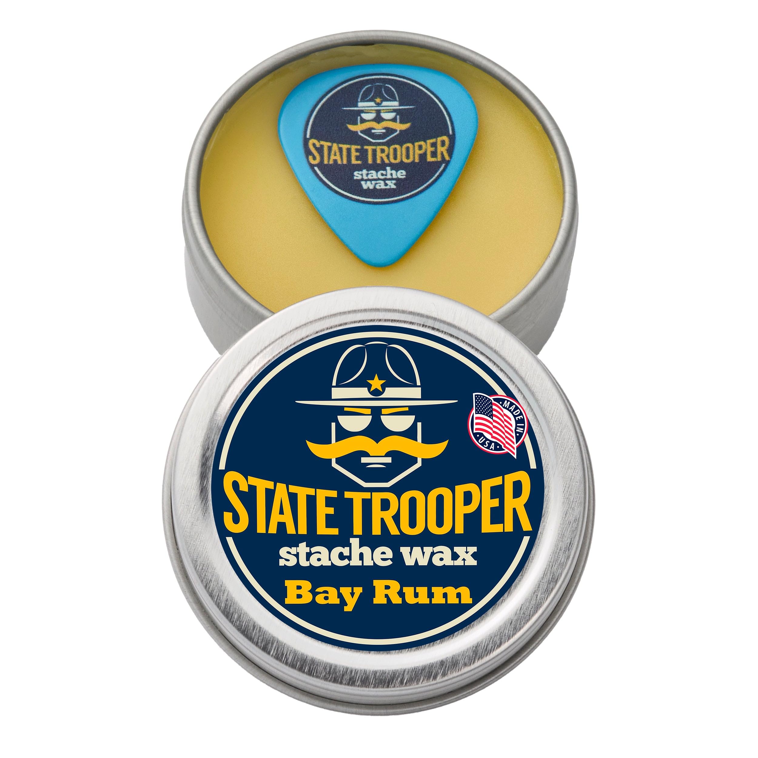 - Medium Hold Mustache Wax with Beeswax, Coconut Oil & Lanolin – Natural Moustache Grooming & Styling Wax with Bay Rum Scent - Nourishing Mustache Conditioner & Sculpting Wax