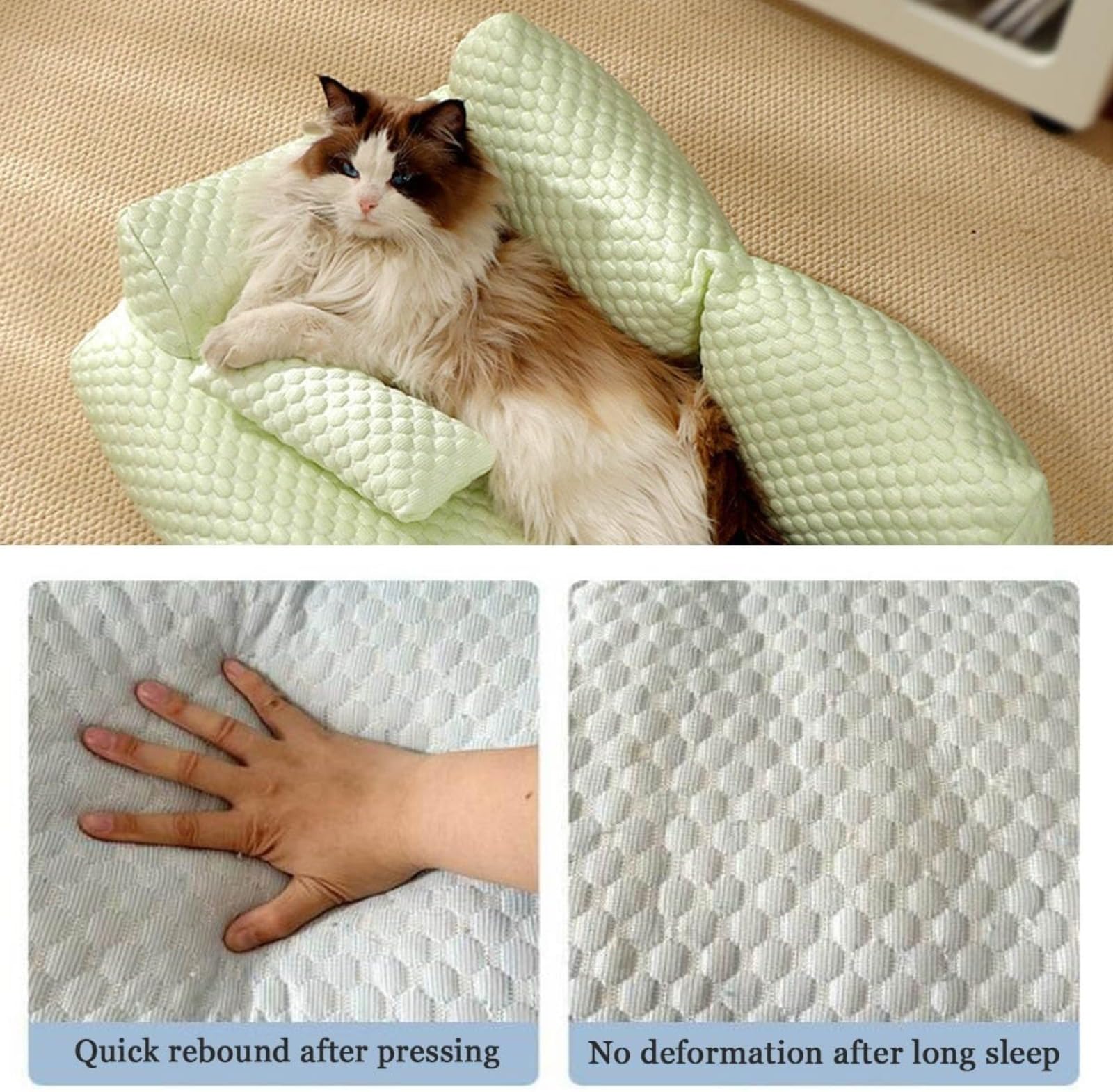 Divano letto for cani lavabile e traspirante, lettino for animali domestici rinfrescante in seta di ghiaccio, divano letto estivo in seta di ghiaccio fresco for animali domestici, lettino for animali