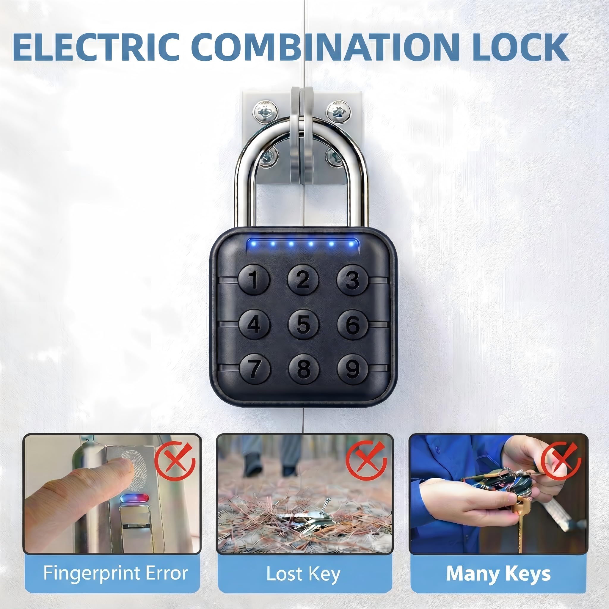 Combination Padlock, 6-Digit Code, Black — Amazon image 6