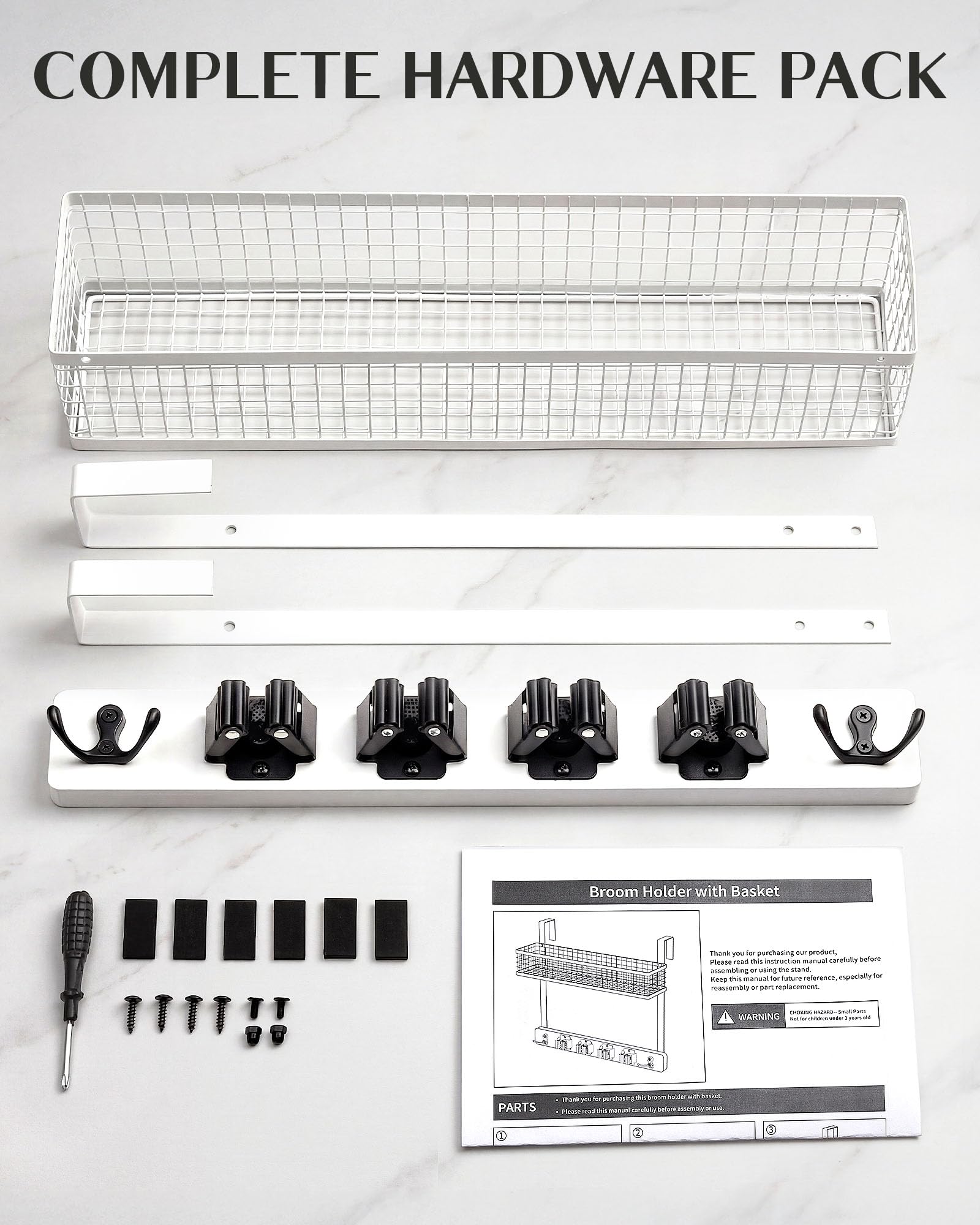 Over the Door Broom Holder - Organize Cleaning Supplies -6