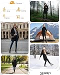 33,000ft Women's Waterproof Softshell Long Rain Jacket with Hood Fleece Lined Windproof Windbreaker