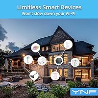 Vista 6 de YNF Mini enchufe inteligente, configuración simple con un comando de voz, enchufes inteligentes compatibles con Alexa, control remoto, temporizador