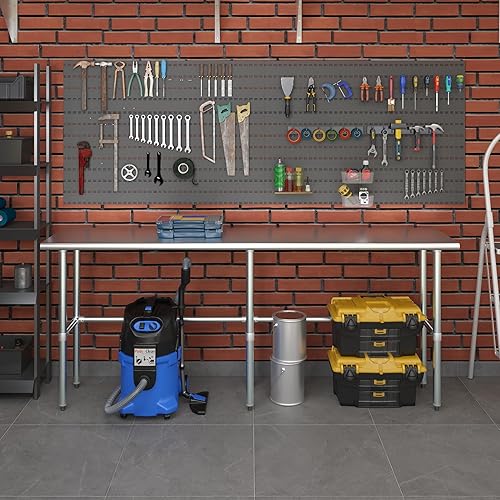 Vista 278 de Mesa de trabajo de acero inoxidable AmGood