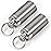 VANSU Titanium Waterproof Keychain Pill Holder Container,Portable Mini Size Pill Box Case for Outdoor Travel Camping 2 Pack