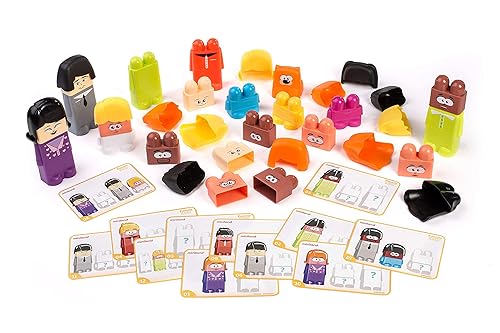 Miniatura 5 de Miniland Juego de bloques de diversidad familiar para niños de 3 a 6 años. 33 piezas, 12 hojas de actividades y 1 folleto. Compatible con