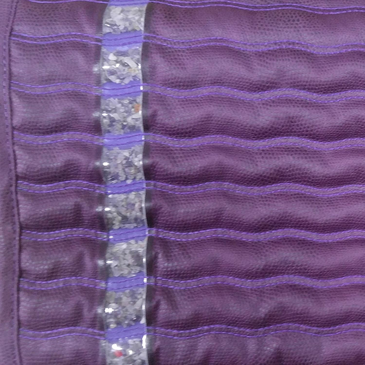 Amethyst Pillow (19"x12"x3.5") Non-Electric Infrared & Negative Ion Neck Support Pillow with Natural Crystals - Luxury Purple Suede for Relaxation, Stress Relief & Restful Sleep.