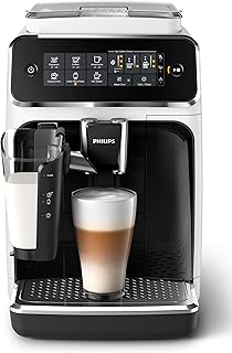 Philips 3200 Serie EP3243/50 Kaffeevollautomat, 5 Kaffeespezialitäten (LatteGo Milchsystem) Weiß/Klavierlack-schwarz