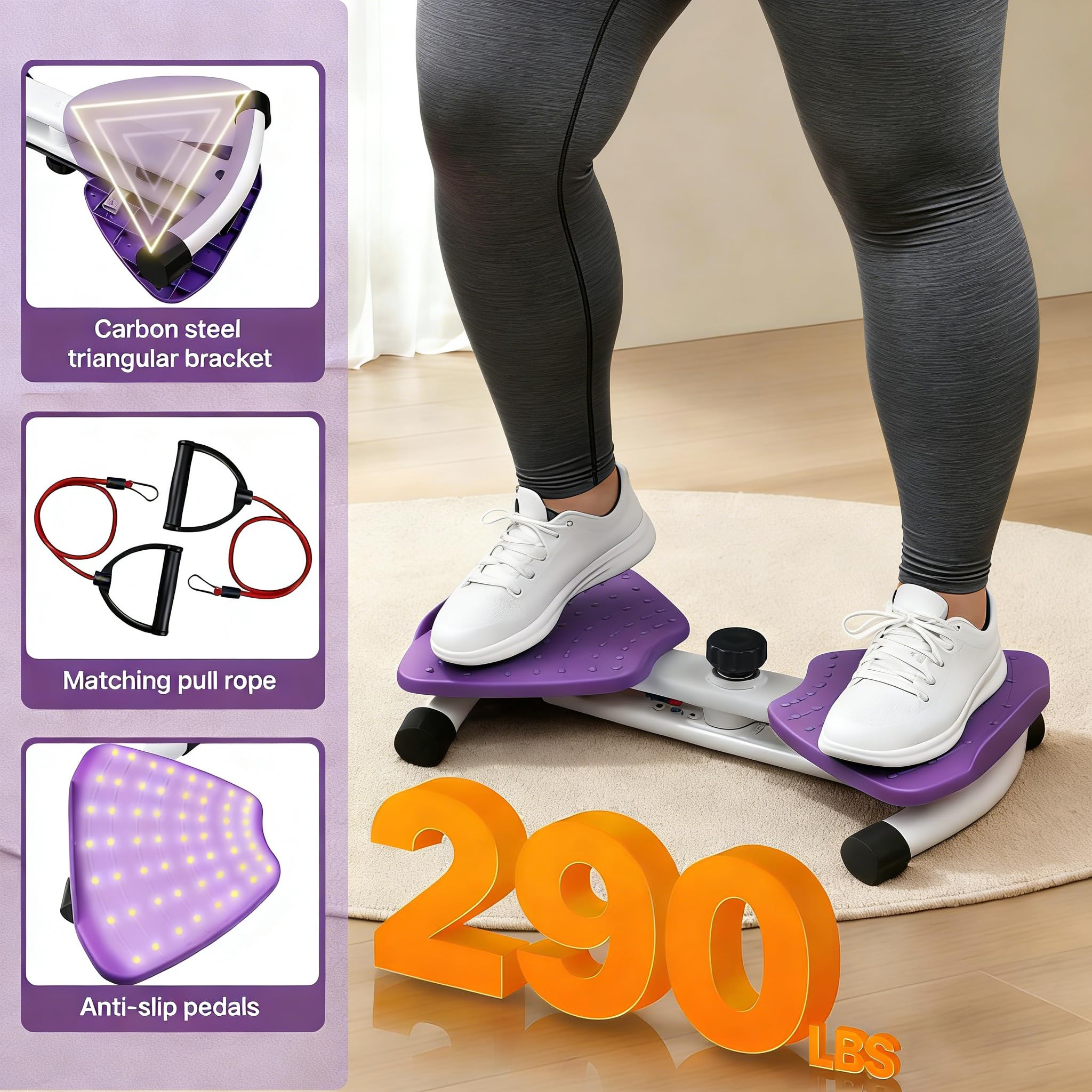 Planche d'exercice Twist Board, Torsion Disque de Taille avec 2 Bande de Résistance, Twist Waist Disc Board, Appareil de Torsion de la Taille pour Entraînement des Abdominaux Perte de Poids
