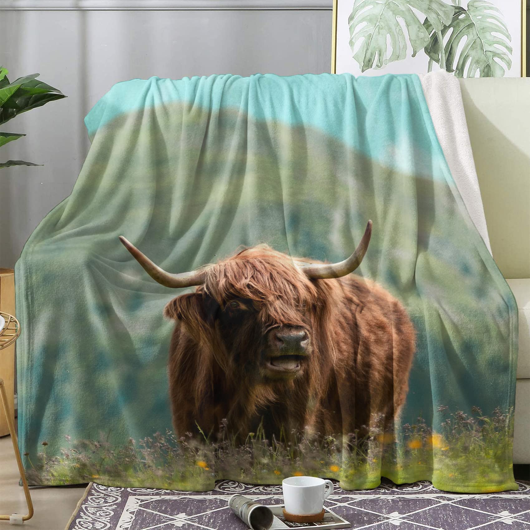 Plaid Lit Hiver Couverture 2 Personnes pour Soirées Canapé Cocooning