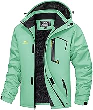 MAGCOMSEN Men's Winter Coats Water Resistant Ski Snow Jacket Warm Fleece Jacket Parka Raincoats With Hood Multi-Pockets