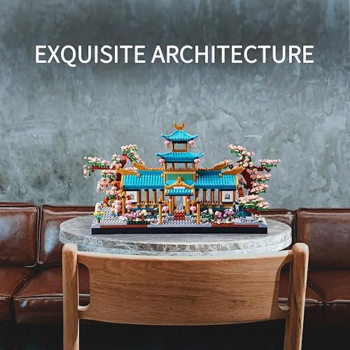 Miniatura 7 de City Architecture and Collection - Juego de construcción de microbloques de diseño The Classical Gardens of Suzhou and Sakura Tree, un kit ideal de