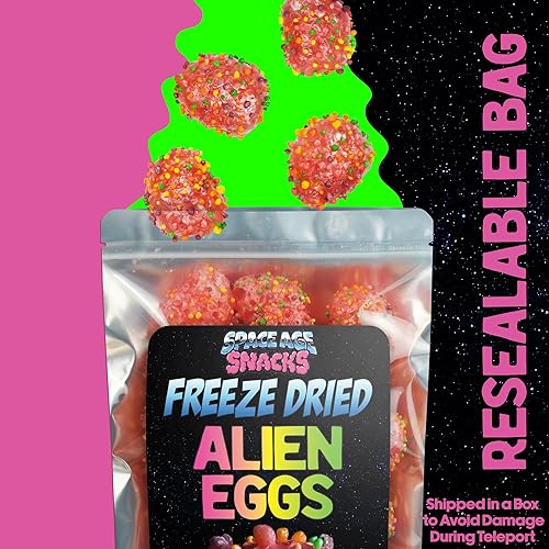 Miniatura 5 de Huevos alienígenas liofilizados altamente frágiles con cerebro gomoso, huevos de alienígena crujientes, dulces liofilizados de primera calidad, se