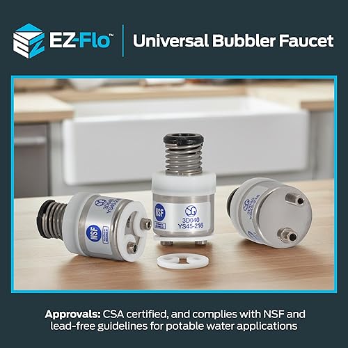 Miniatura 6 de EZ-FLO Grifo universal Bubbler con cartucho reemplazable, entrada IPS de 38 pulgadas, latón cromado, 10345LF