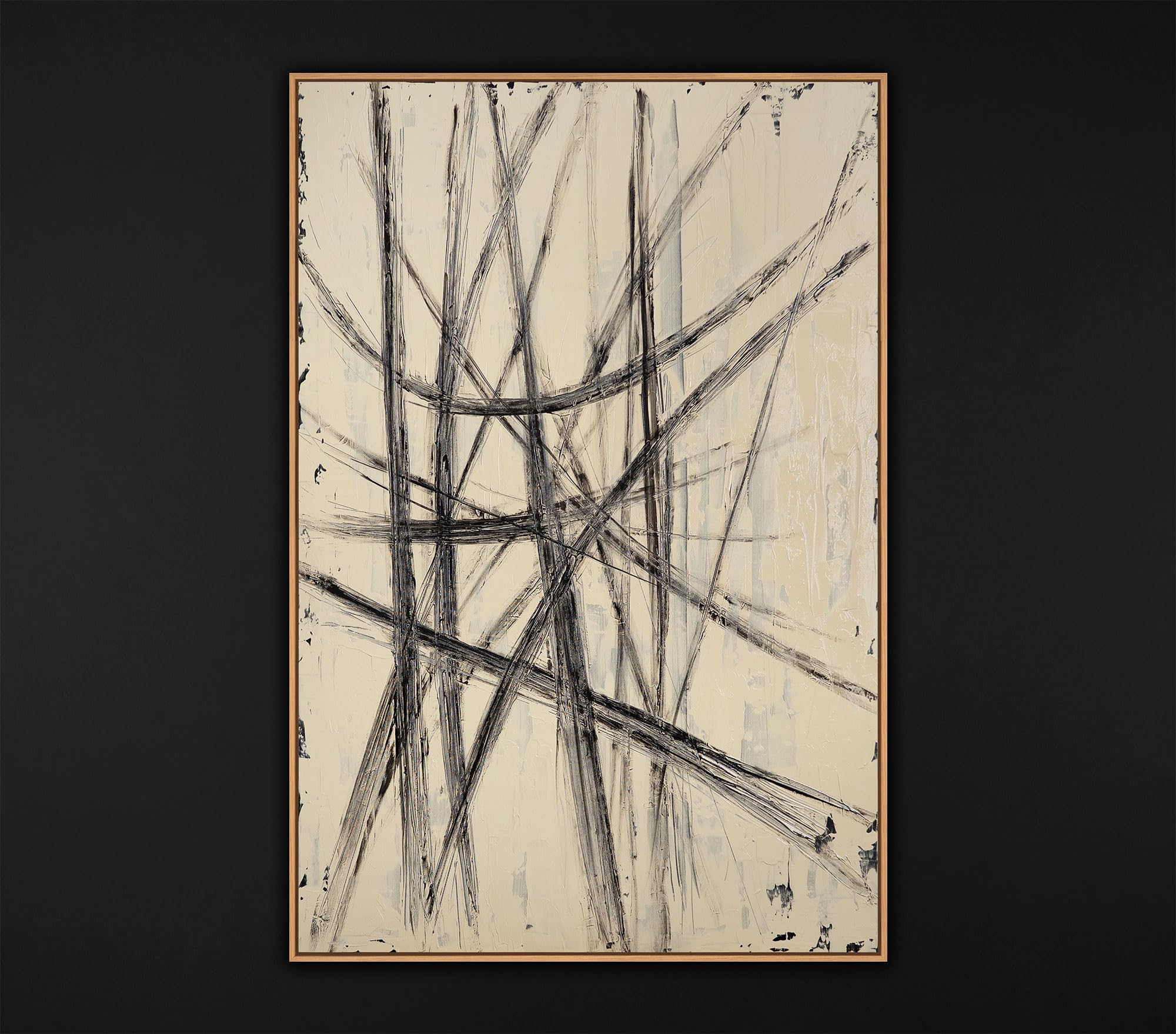 YS -Art stylowy obraz akrylowy na płótnie z ramą ręcznie malowany obraz ścienny salon nowoczesny mocny wystrój mieszkania obrazy biuro 140 x 100 cm
