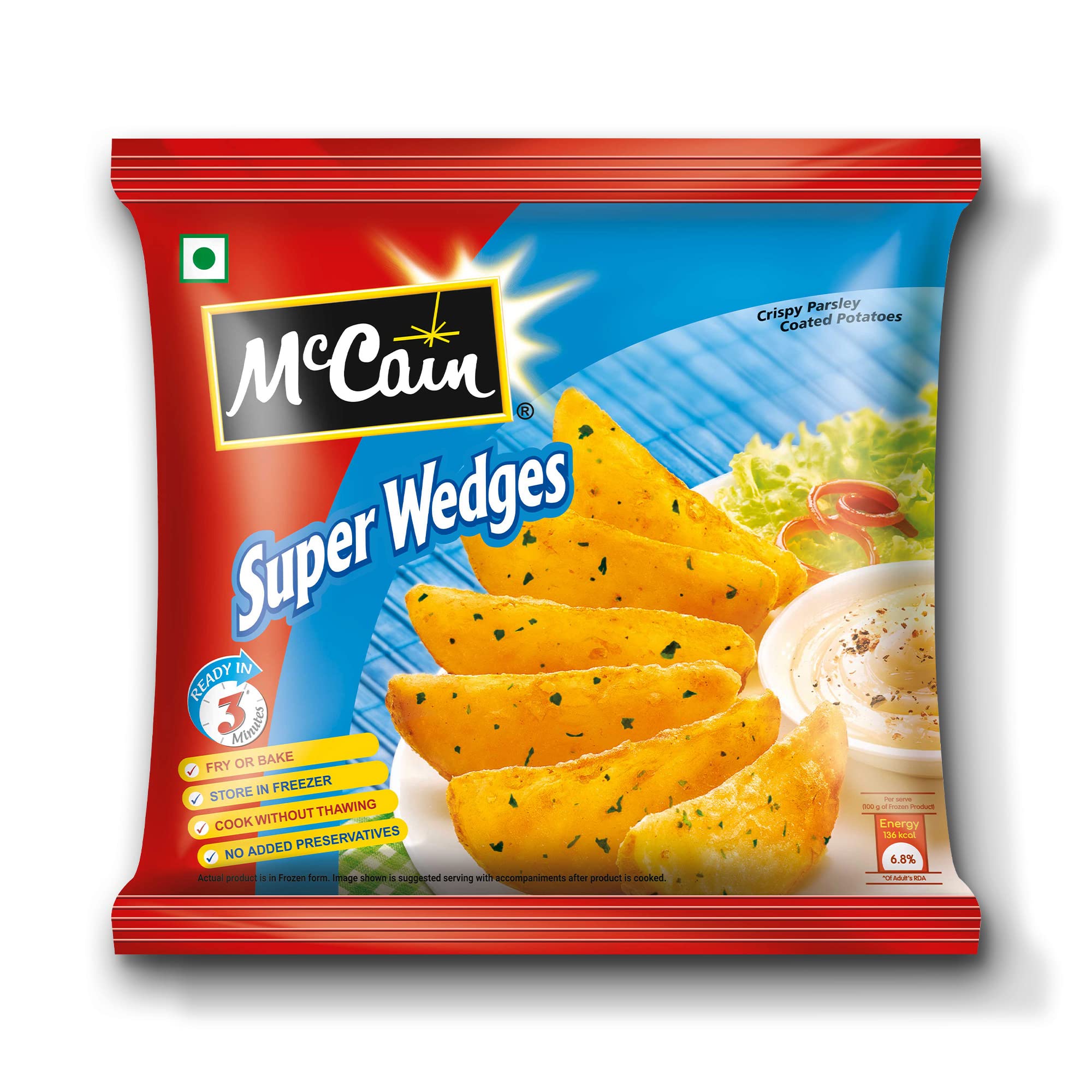 Mccain Super Wedges, 400 g Regular Pack