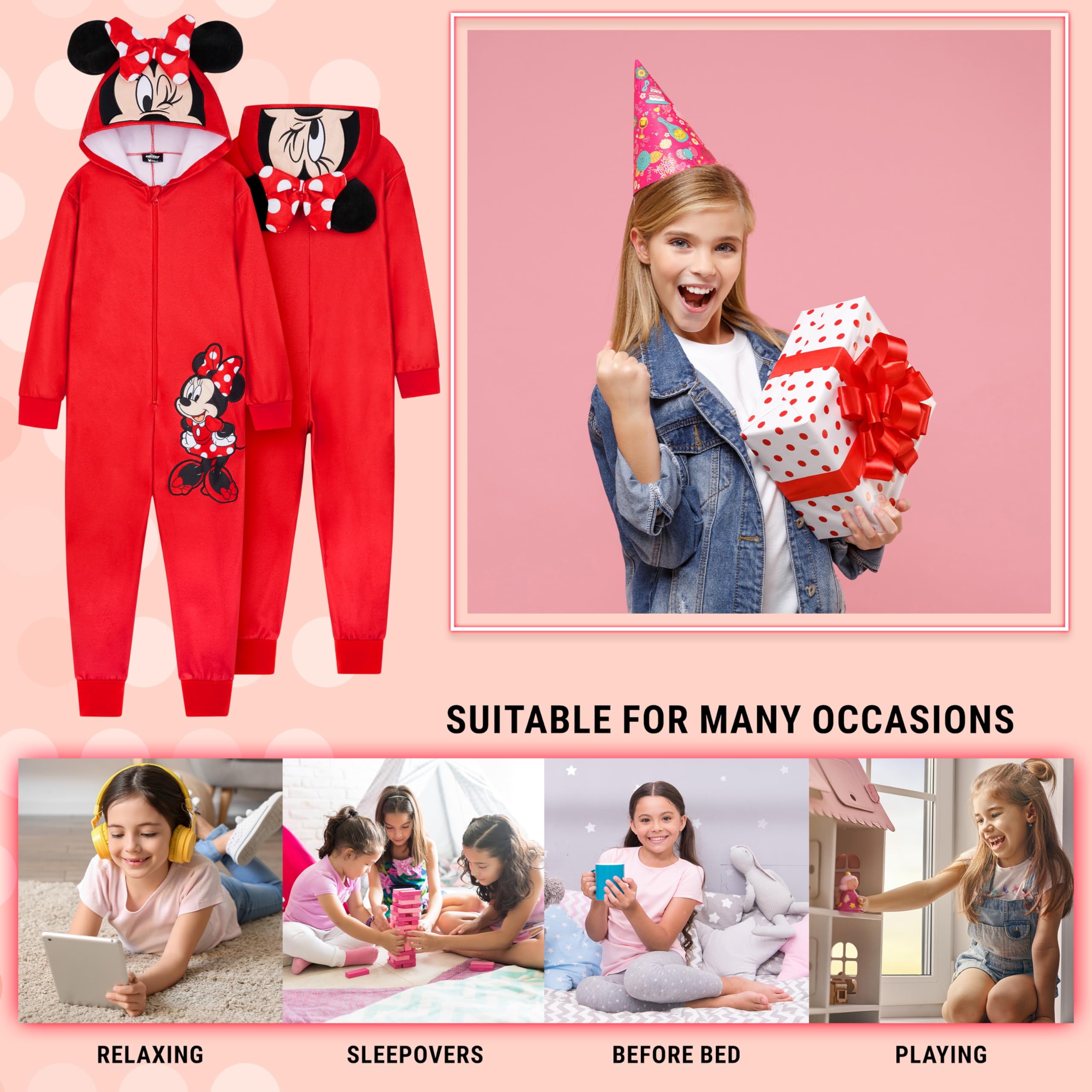 Disney Stitch Fleece Kids Onesie Hooded Onesie for Kids Toddlers Teenagers 2-14 Years Kids PJs Loungewear Stitch Gifts