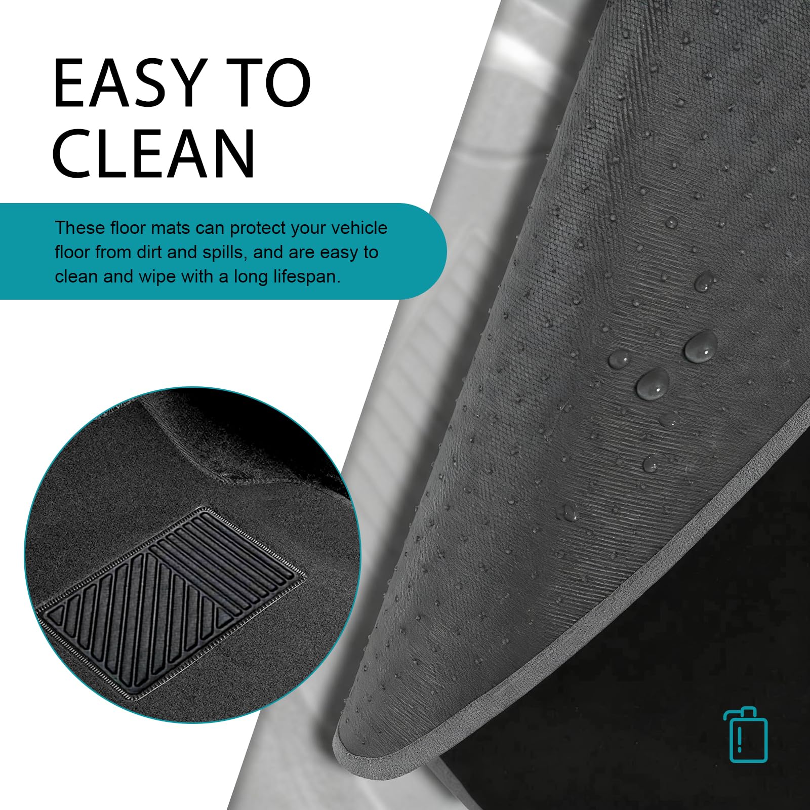 4 PCS Car Carpet Floor Mat PVC Anti-slip Flame-retardant Car Mats Breathable Comfort Front Rear Carpet Mat Set — view 5