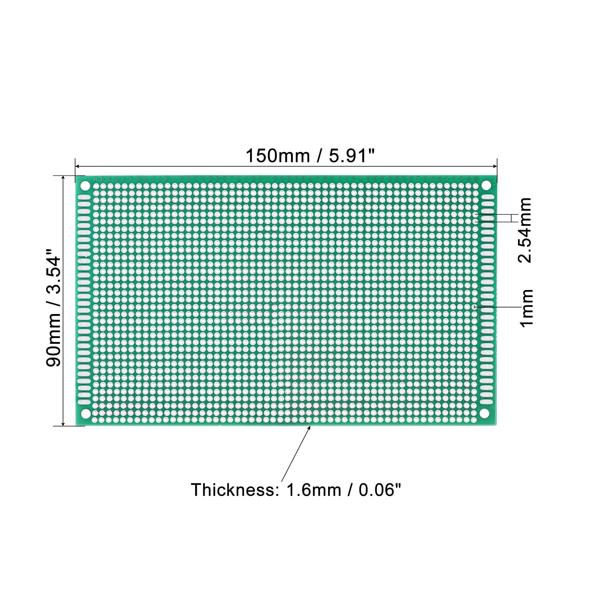 Sourcing Map Lot De 10 Cartes PCB Double Face 40mm X 60mm - Prototypage Électronique