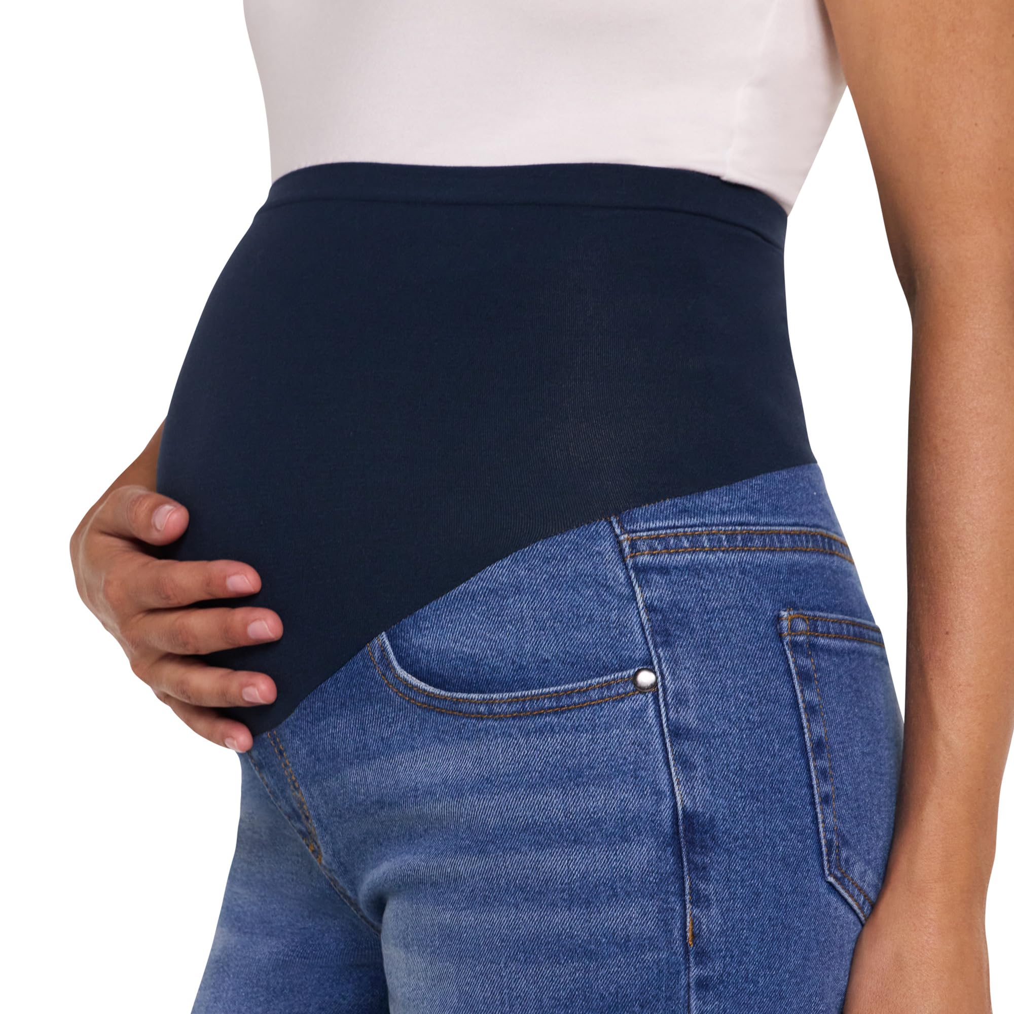 Motherhood Maternity Damen Jeans Secret Fit Over The Belly Slim Straight Leg Pregnancy Jeans
