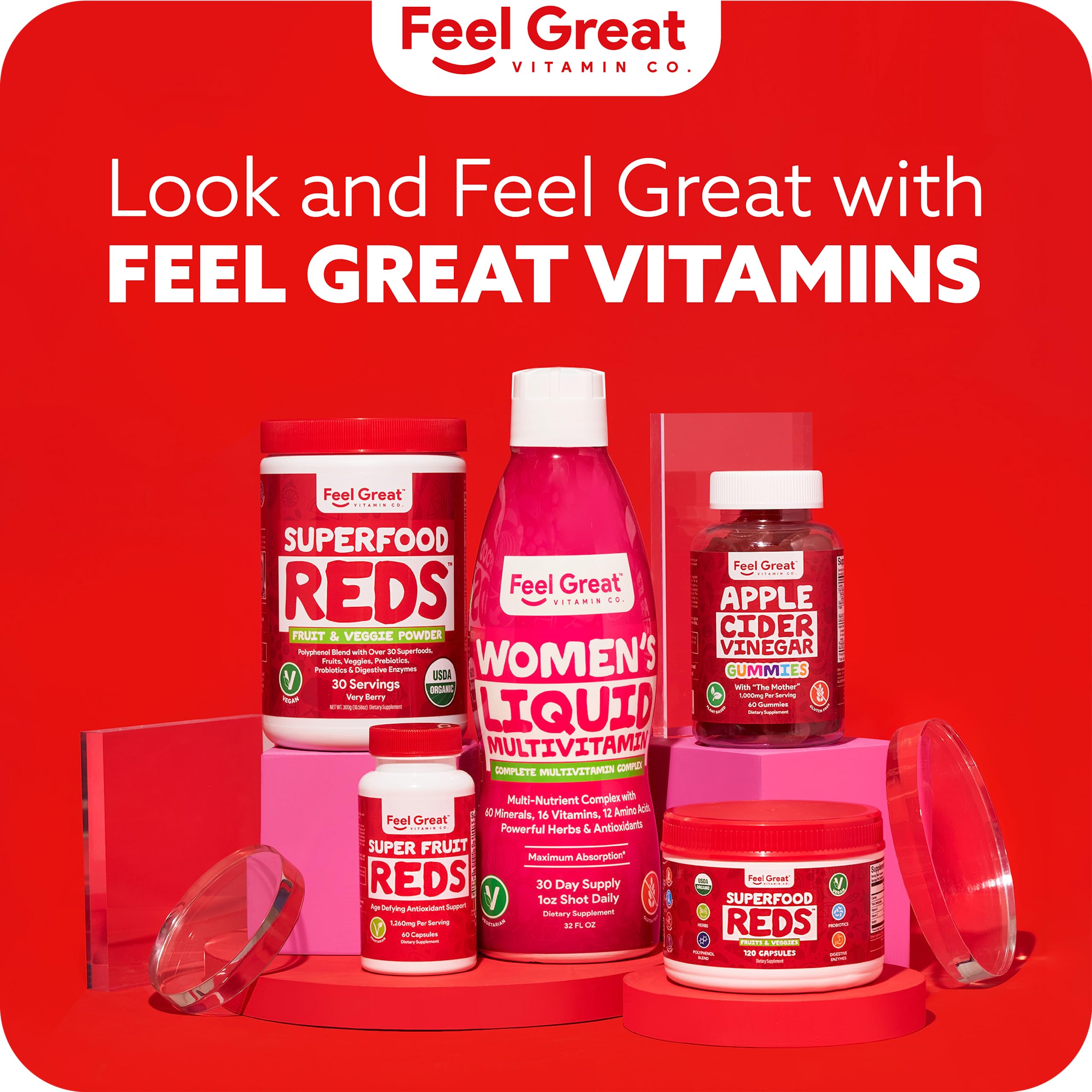 Feel Great Organic Superfood Reds Powder Packed with Beet Root Powder | Digestive Support Including Bloating Relief | Fruit and Veggie Polyphenols Supplement. — Amazon image 8