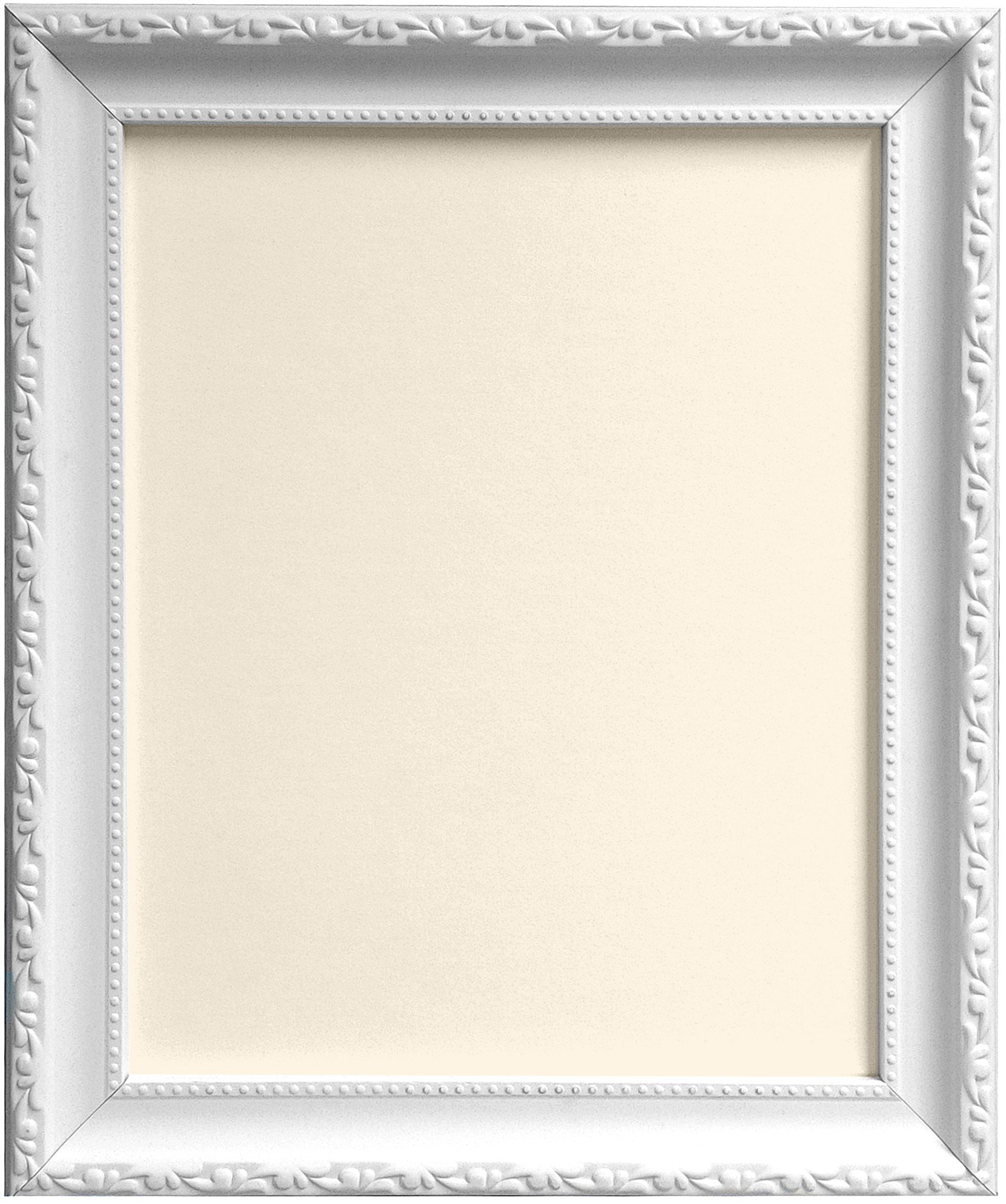 Shabby Chic biała ramka na zdjęcia z tylną ścianką kości słoniowej A1