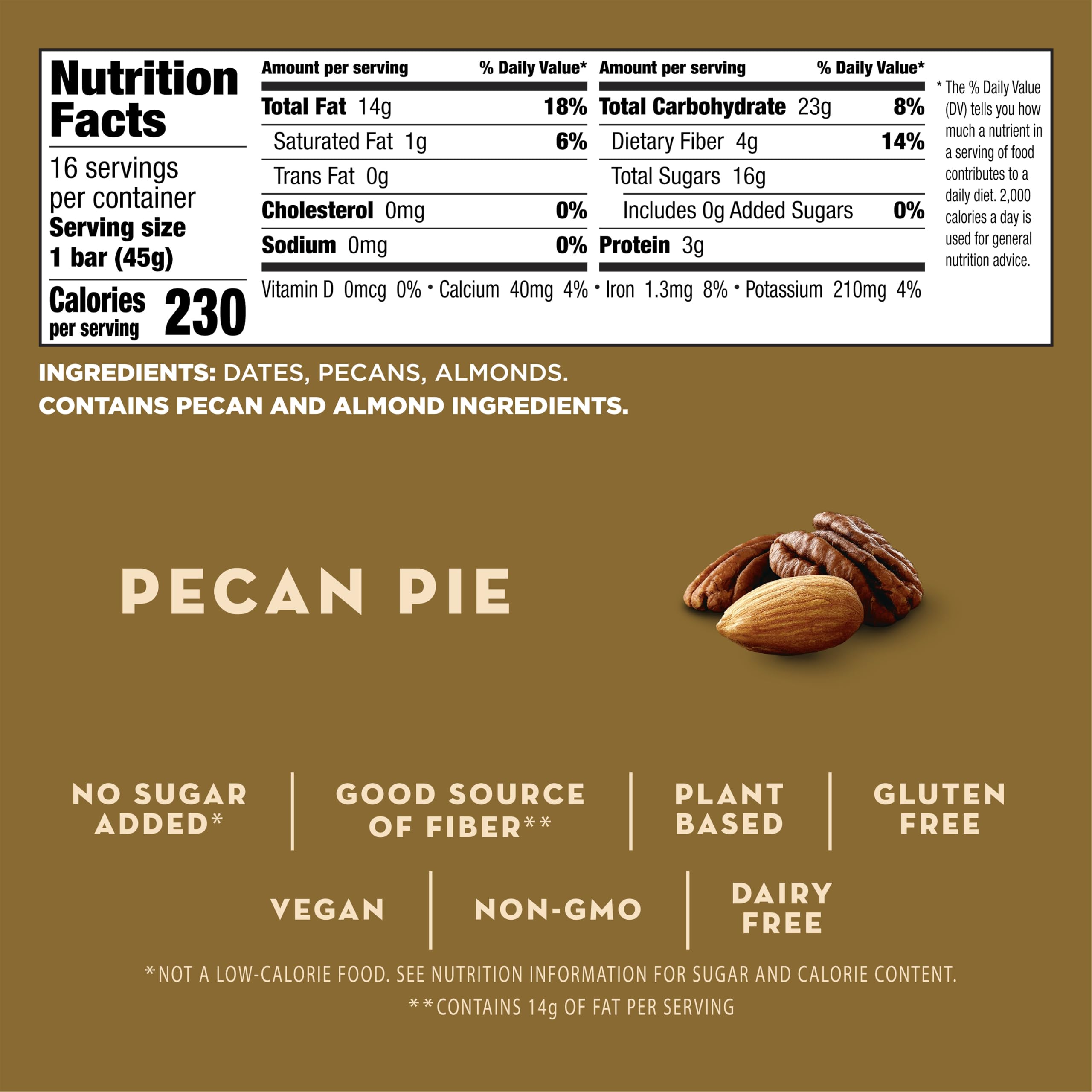 Pecan Pie, de 16 Bares, 1.6 oz (45 g) cada uno - Larabar