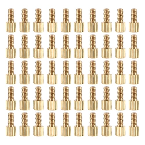 YOKIVE 110 tornillos de separación M2, separadores de PCB moleteados de latón, mantienen la altura consistente, ideal para placa base (tono dorado,