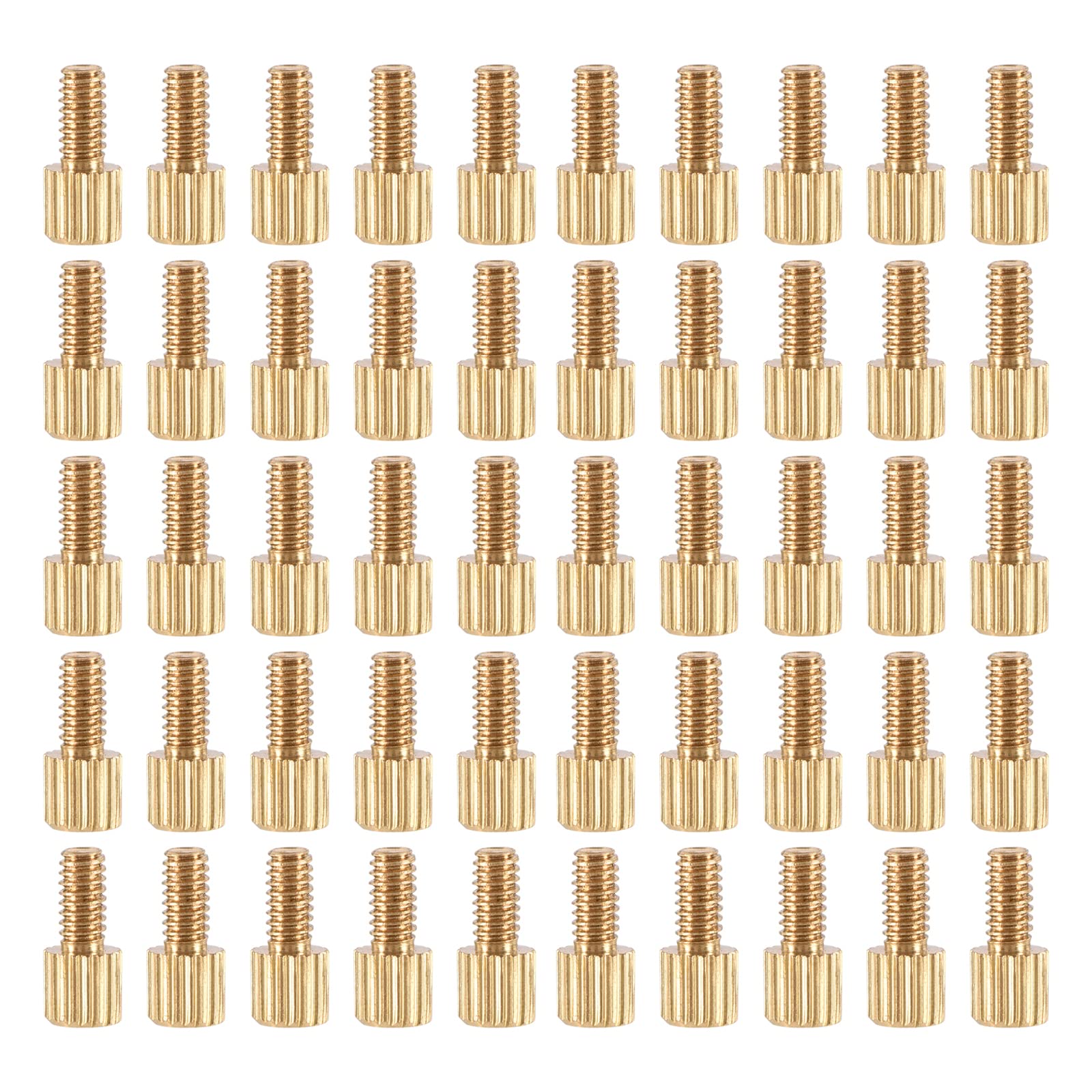 YOKIVE 110 Pcs M2 Standoff Screws, Brass Knurled PCB Standoffs, Keep Height Consistent, Great for Motherboard (Gold Tone, 3mm+4mm)