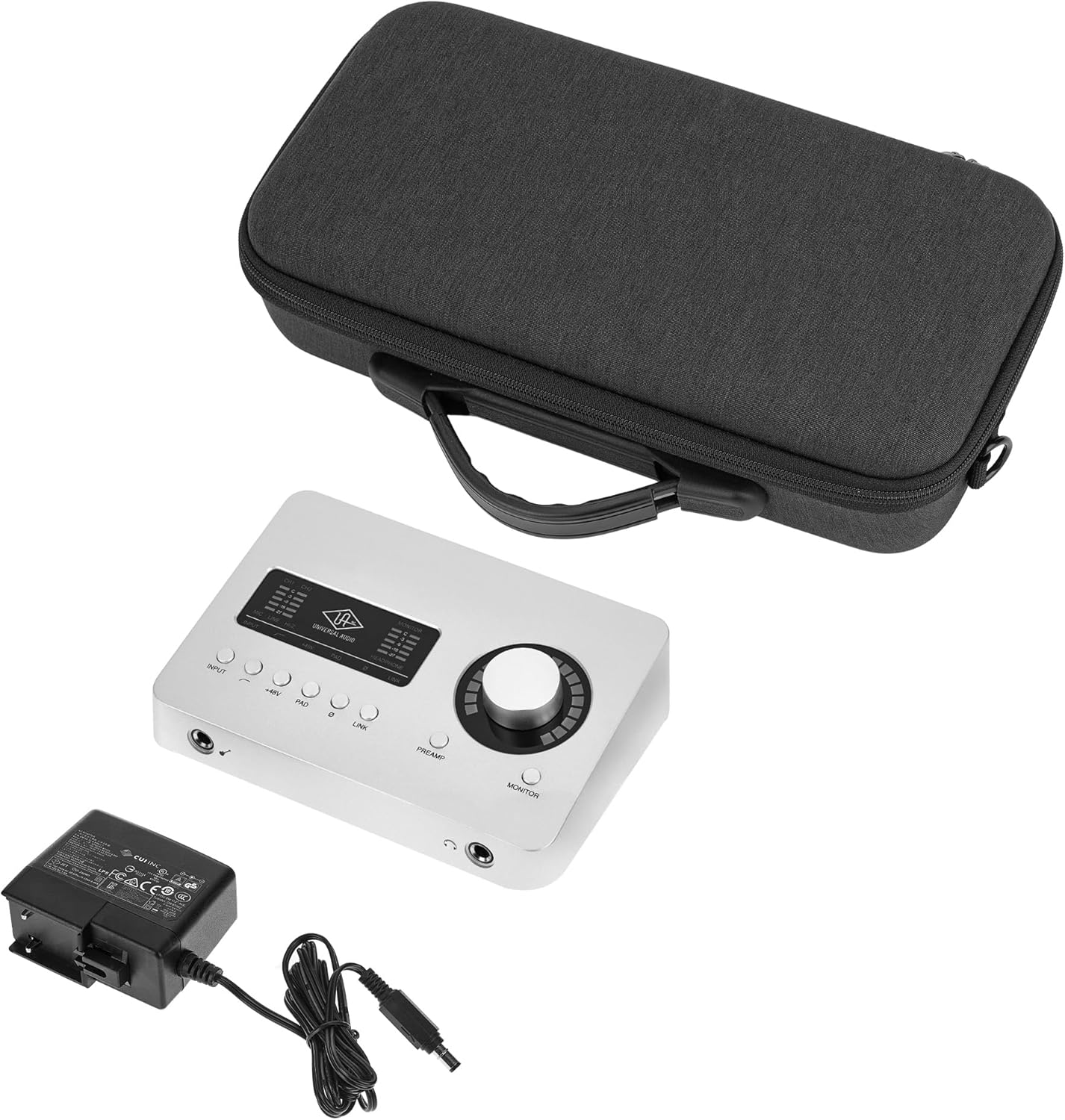 GEEKRIA Hard Shell Travel Case Compatible with Universal Audio Apollo Solo/USB, Audio Mixer Carrying Bag (Dark Gray)